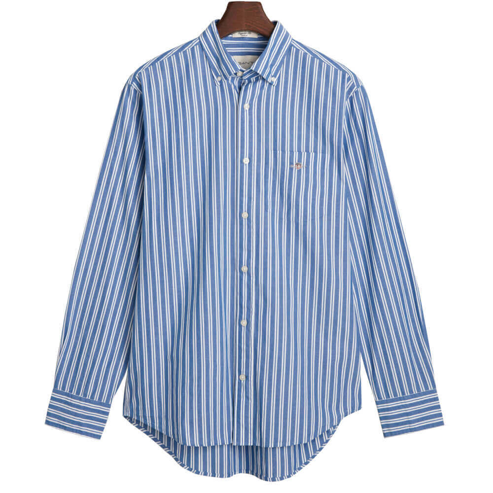 GANT Regular Fit Striped Classic Poplin Shirt